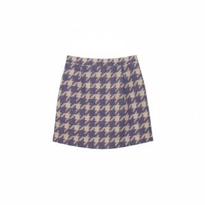 Forever 21 Purple Tweed Houndstooth Mini Skirt Preppy Dark Academia Medium
